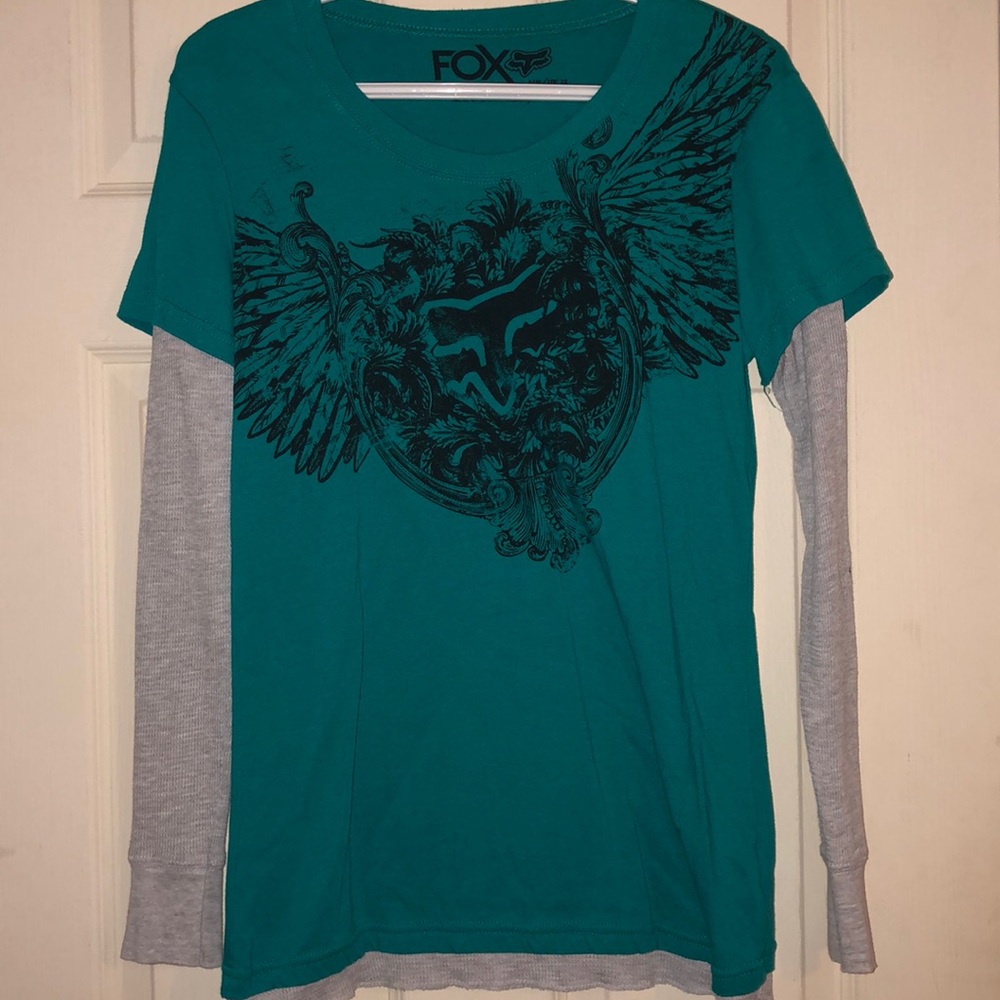 Fox teal shirt